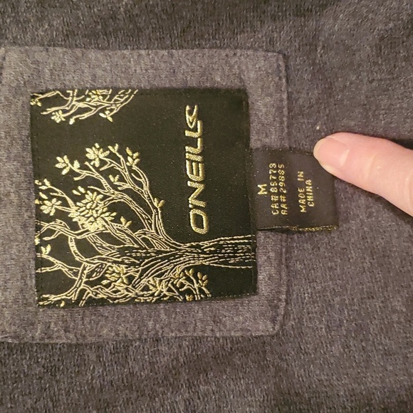 ONEILL Gray 3/4 Sleeve Jacket Size Medium. - Picture 3 of 3
